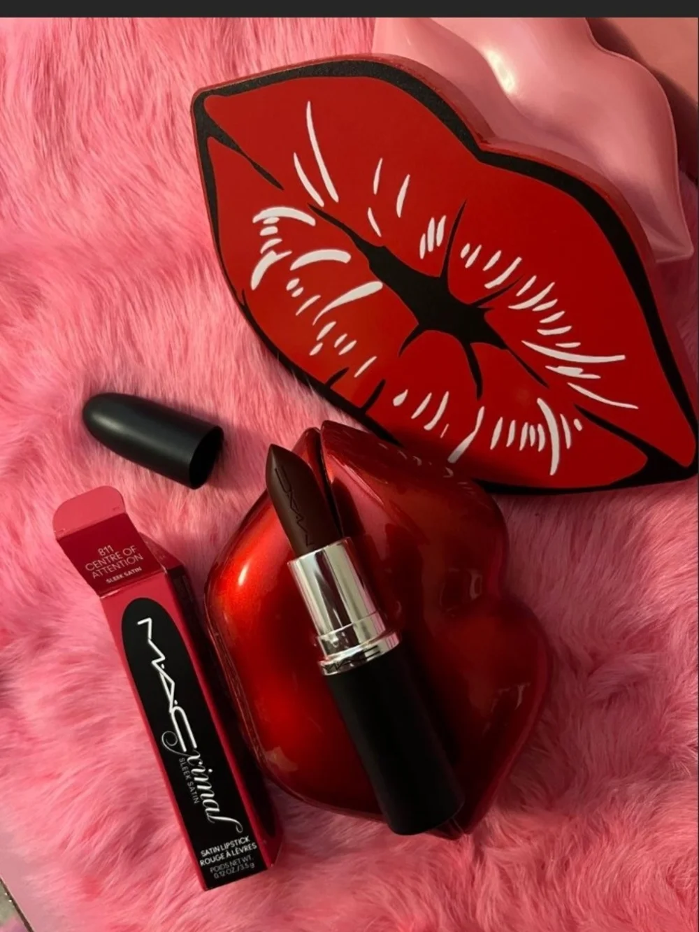 MAC Deep Red Lipstick
